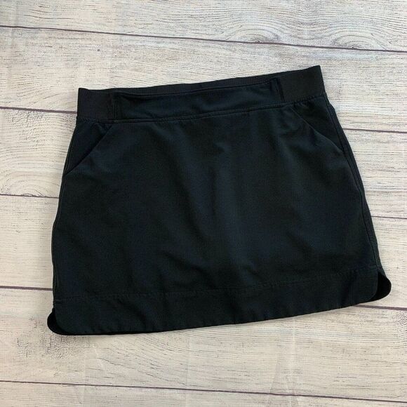 32 Degrees Skort sz L Skirt with Shorts Underneath Black Pull On Activewear - Picture 1 of 7
